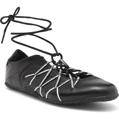 Jeffrey Campbell Regimen Ankle Wrap Sneaker In Black Combo