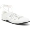 Jeffrey Campbell Regimen Ankle Wrap Sneaker In White Combo