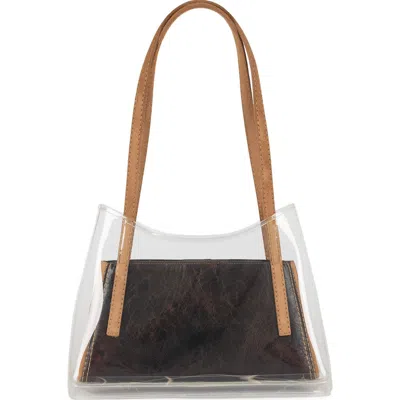 Jeffrey Campbell Reinvent Mixed Media Tote In Brown