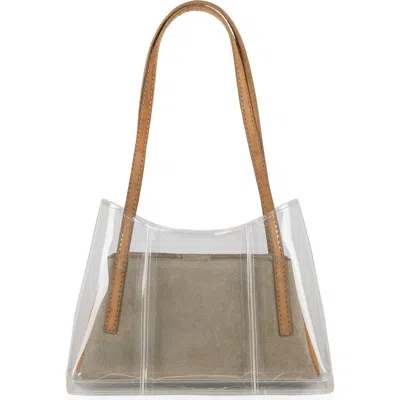 Jeffrey Campbell Reinvent Mixed Media Tote In Transparent