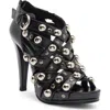 Jeffrey Campbell Retaliate Platform Sandal In Black Silver