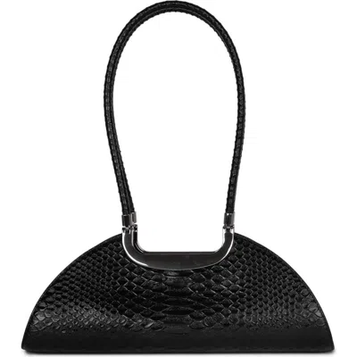 Jeffrey Campbell Retrograde Leather Shoulder Bag In Black