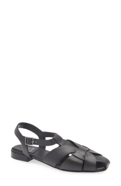 Jeffrey Campbell Reverie Fisherman Sandal In Black
