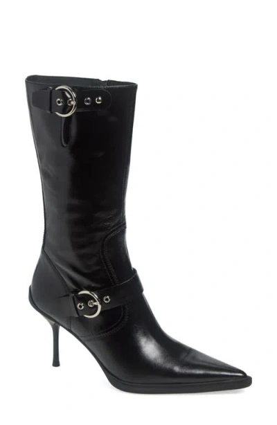 Jeffrey Campbell Ride Along Pointed Toe Boot In Black