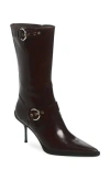 Jeffrey Campbell Ride Along Pointed Toe Boot In Brown