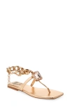 Jeffrey Campbell Ring On It Sandal In Rose Gold Combo