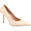 Jeffrey Campbell Risk Sequin Pointed Toe Pump In Neutral