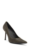 Jeffrey Campbell Risktaker Pointed Toe Pump In Olive Crackle