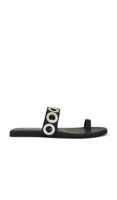 Jeffrey Campbell Riveted Sandal In 黑银色