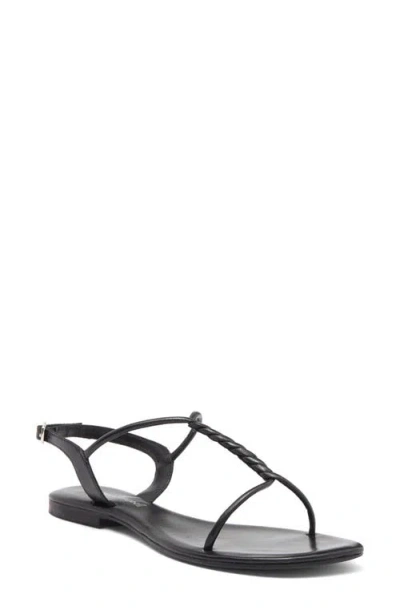 Jeffrey Campbell Roped In Flat Sandal In Black