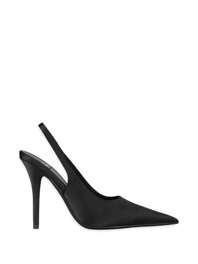 Jeffrey Campbell Satin Slingback Pumps In Black