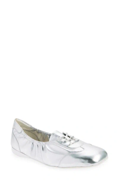 Jeffrey Campbell Scrimmage Flat In Silver White