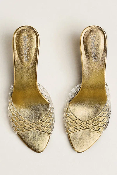 Jeffrey Campbell Seablue Heeled Jelly Sandals In Gold