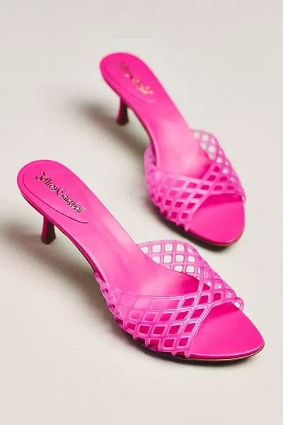 Jeffrey Campbell Seablue Heeled Jelly Sandals In Pink