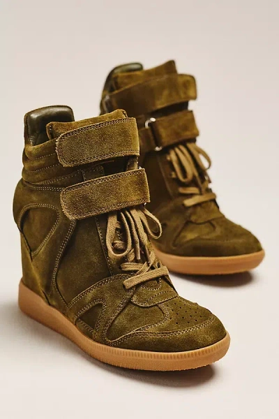 Jeffrey Campbell Served Wedge Sneakers In Brown