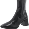 Jeffrey Campbell Sherpal Womens Leather Stacked Heel Ankle Boots In Black