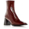 Jeffrey Campbell Sherpal2 Womens Zipper Leather Ankle Boots In Brown