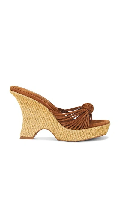 Jeffrey Campbell Shockweave Platform Sandal In Brown