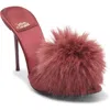 Jeffrey Campbell Shopaholic Faux Fur Pom Slide Sandal