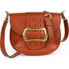 Jeffrey Campbell Side-quest Leather Crossbody Bag In Cuero Bronze
