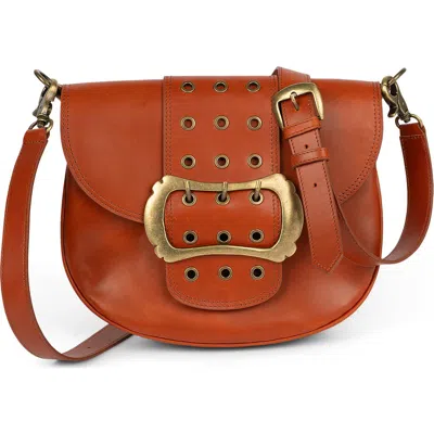 Jeffrey Campbell Side-quest Leather Crossbody Bag In Cuero Bronze