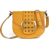 Jeffrey Campbell Side-quest Leather Crossbody Bag In Tan Bronze