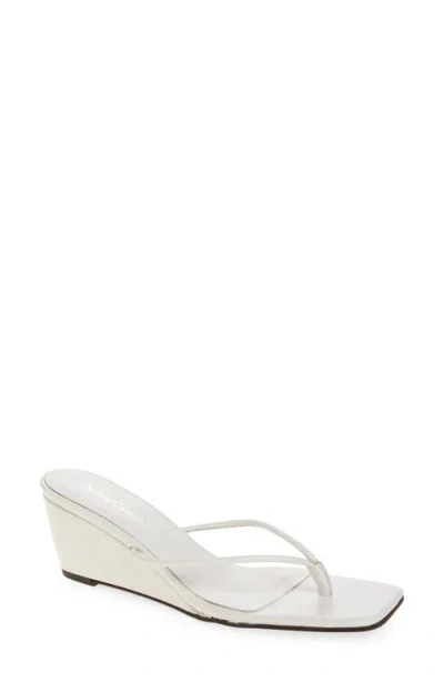Jeffrey Campbell Simplicity Wedge Flip Flop In White