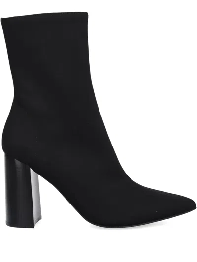Jeffrey Campbell Siren-24 Pointed Block-heel Ankle Boots In Black