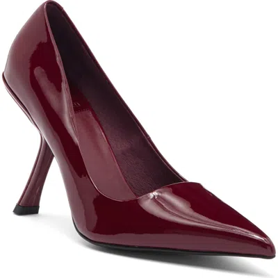 Jeffrey Campbell Sling It Pointed Toe Pump In Cherry Red Patent