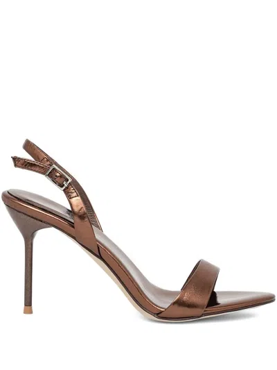 Jeffrey Campbell Slingback Leather Pumps In Brown