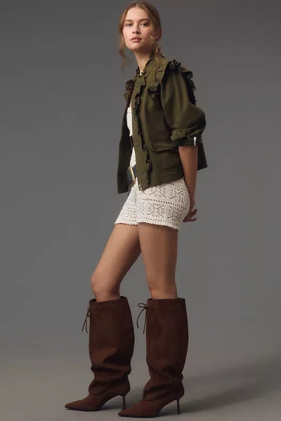 Jeffrey Campbell Slouched Boots In Brown