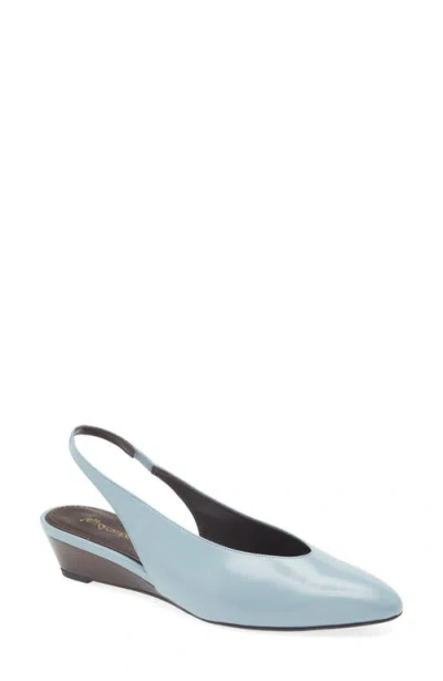 Jeffrey Campbell Snoop Slingback Wedge Pump In Blue