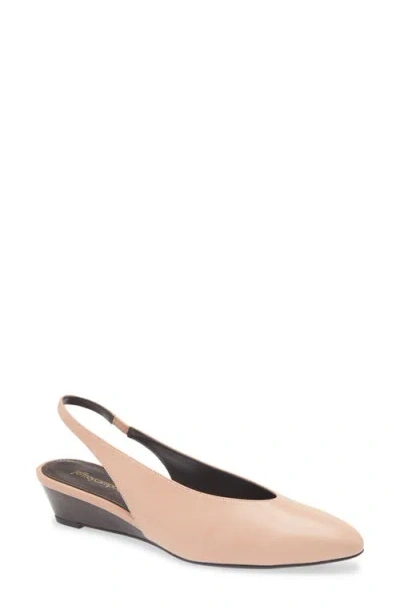 Jeffrey Campbell Snoop Slingback Wedge Pump In Neutral