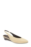 Jeffrey Campbell Snoop Slingback Wedge Pump In Neutral