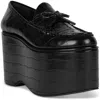 Jeffrey Campbell Soaring Womens Solid Faux Leather Platform Heels In Black