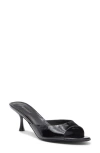 Jeffrey Campbell Spy-kid Slide Sandal In Black Crinkle Patent