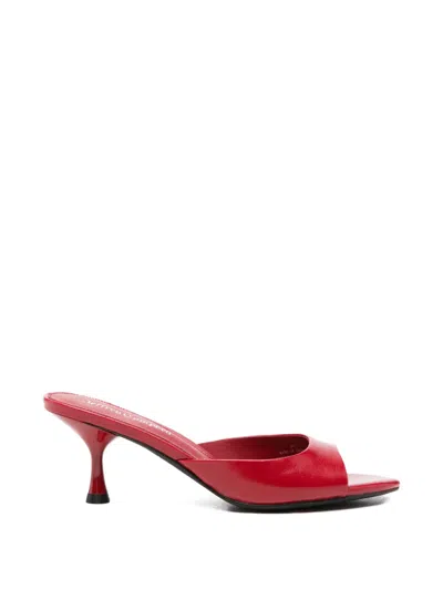 Jeffrey Campbell Spy-kid Leather Sandals In Red