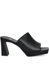 Jeffrey Campbell Square-toe Block-heel Sandals In Black