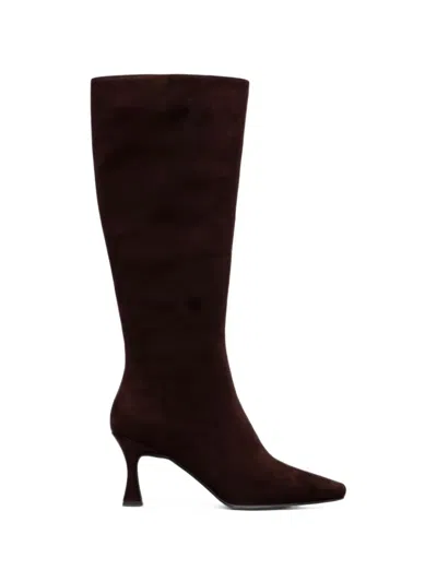 Jeffrey Campbell Square-toe Knee-high Boots In Brown