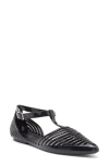 Jeffrey Campbell Squeaky Jelly Flat In Black Shiny