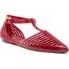 Jeffrey Campbell Squeaky Jelly Flat In Red