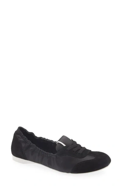 Jeffrey Campbell Stepper Flat In Black Combo