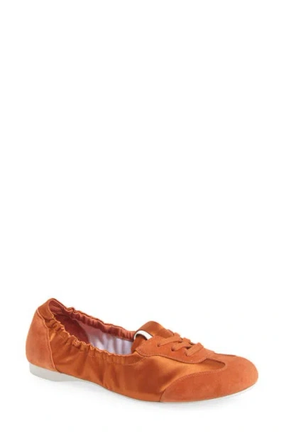 Jeffrey Campbell Stepper Flat In Dusty Orange Combo