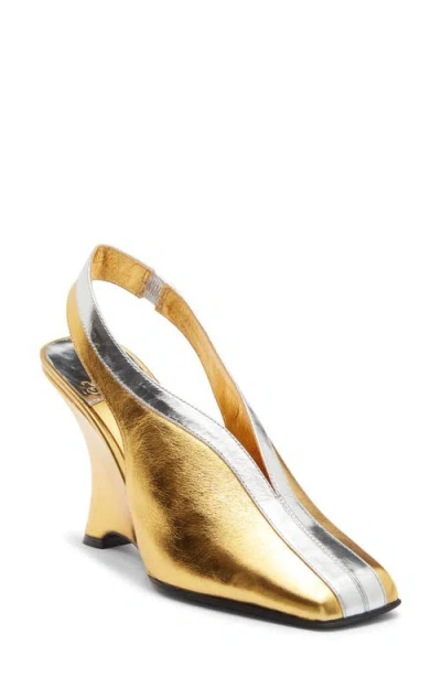 Jeffrey Campbell Straits Slingback Pump In Gold