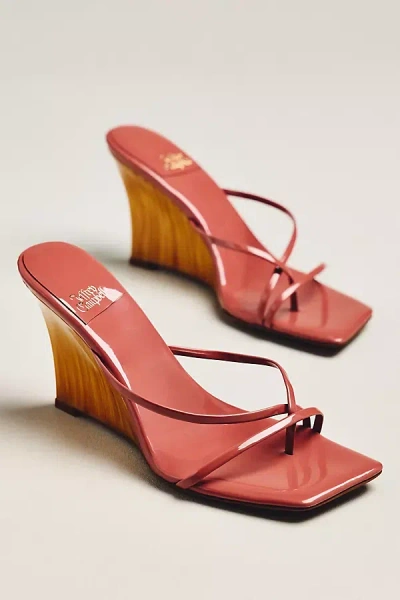 Jeffrey Campbell Strappy Wedge Heels In Red