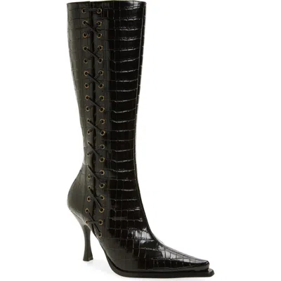 Jeffrey Campbell Women's Stunna Knee-high Dress Boots In Animal Print