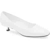 Jeffrey Campbell Millenni Pointed Toe Kitten Heel Pump In White