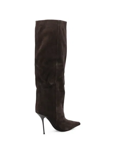 Jeffrey Campbell Suede Pointed-toe Knee-high Boots In Brown