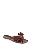 Jeffrey Campbell Sugary Flip Flop In Brown Shiny