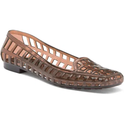 Jeffrey Campbell Sunnie Jelly Loafer Flat In Brown